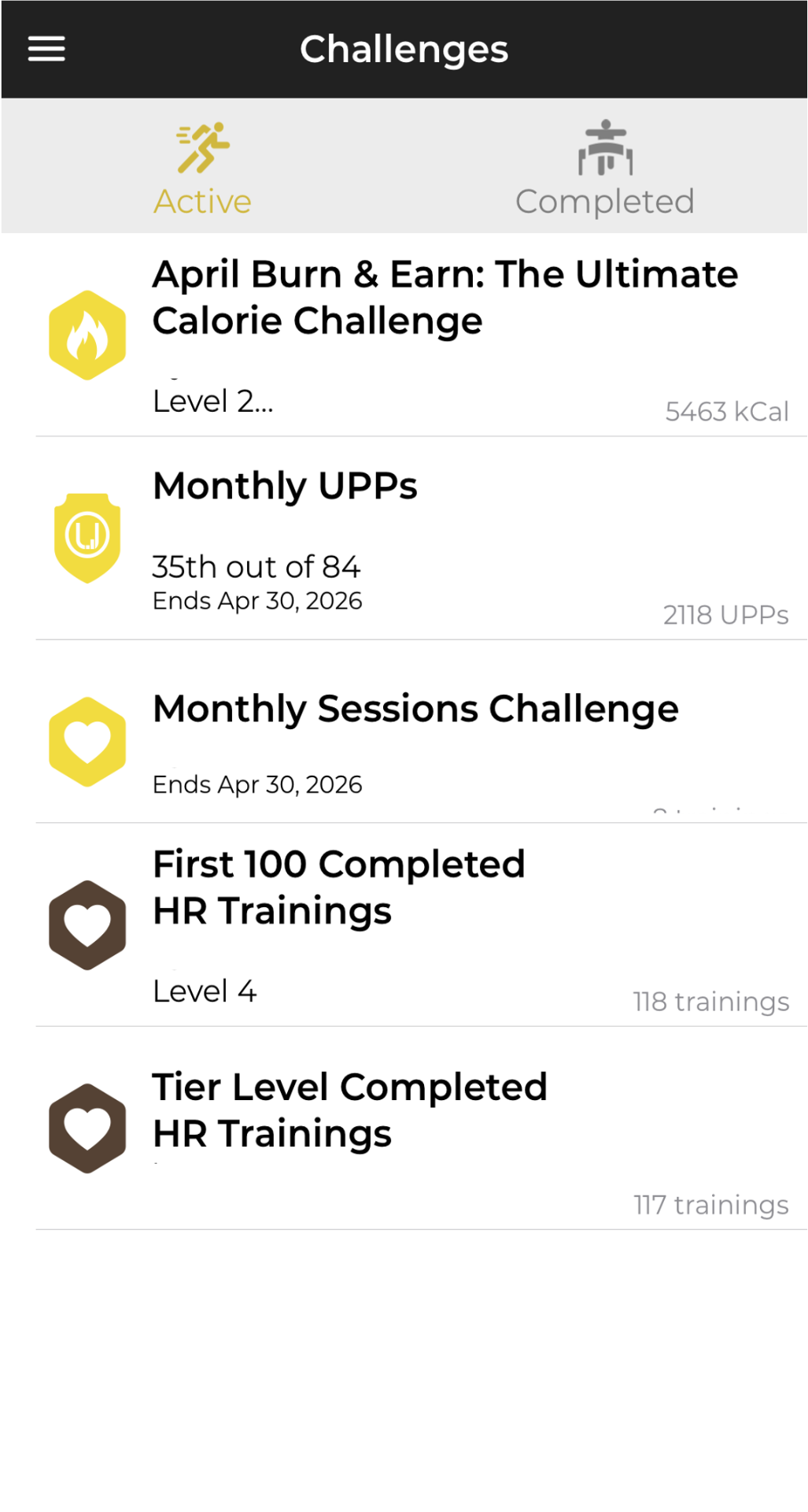 Challenge screenshot