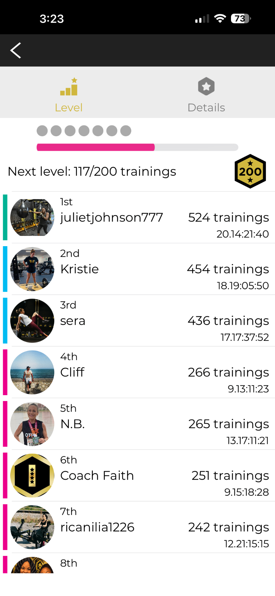 Leaderboard screenshot